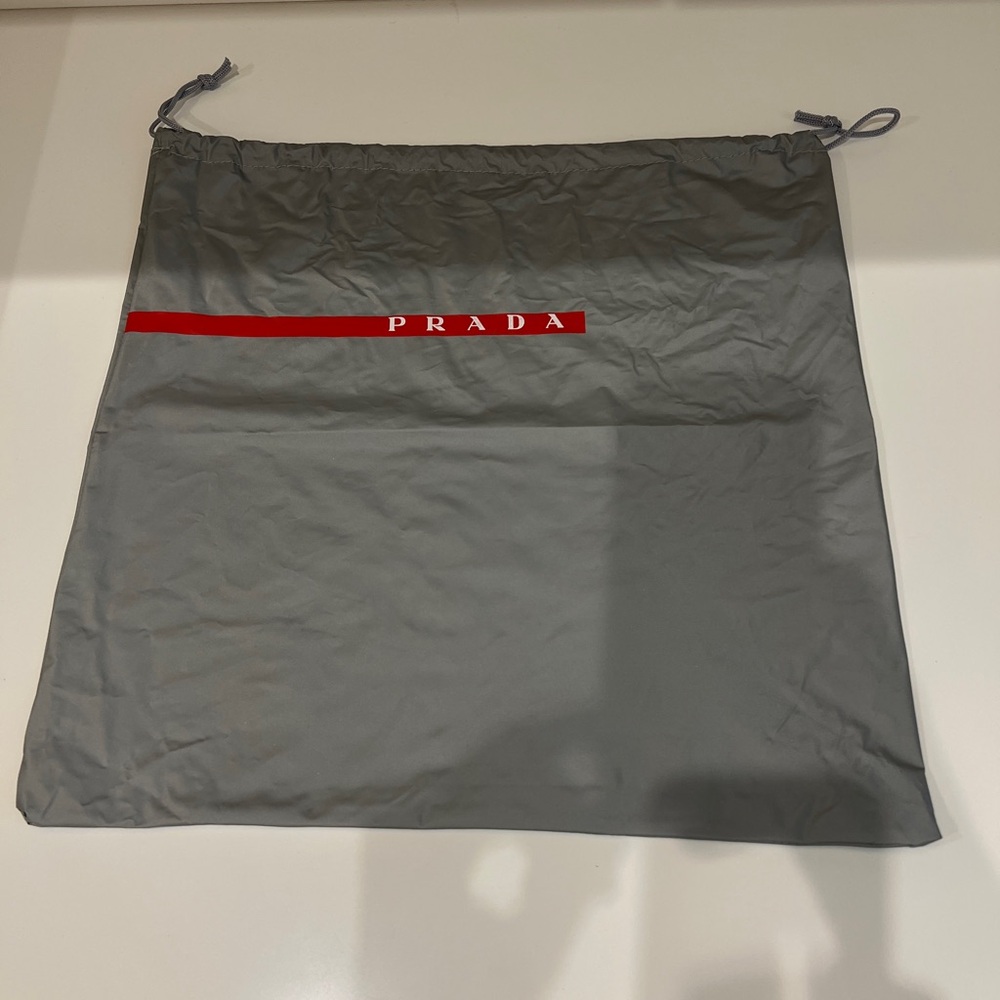 Prada Gray Dust Bag with Drawstring